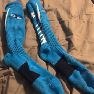 Blue high under Armour socks